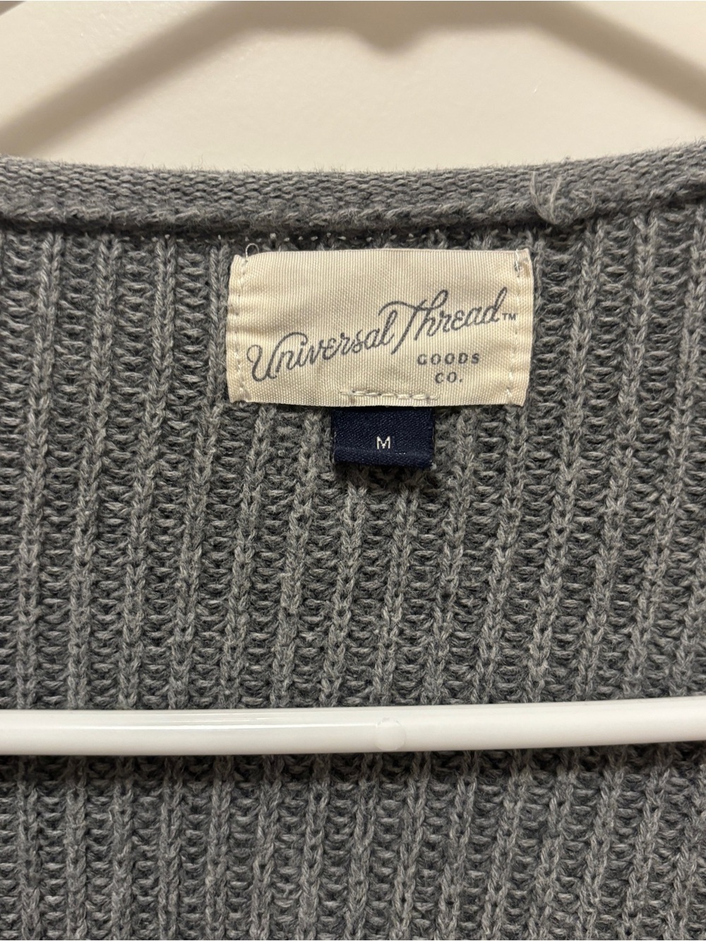 Universal Thread Gray Open-Front Ribbed Cardigan - Picture 3 of 5